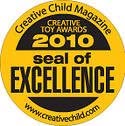 Load image into Gallery viewer, award icon for the creative child magazine 2010 seal of excellence