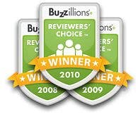 Load image into Gallery viewer, award from the website buzzillions 2008, 2009, 2010 "reviewers choice"