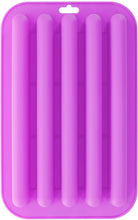 Load image into Gallery viewer, image of the rear of the purple water bottle ice cube tray