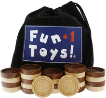 Load image into Gallery viewer, display of 24 checkers and velvet bag