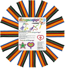 Load image into Gallery viewer, Image showing 16 individual packs of stringamajigs spread out in a fan fashion
