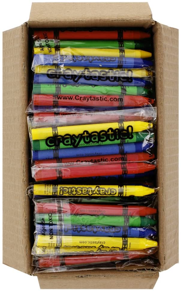 Individually Wrapped 4 Pack of Crayons in Bulk - Cellophane Wrapper (R