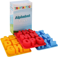 Load image into Gallery viewer, display of the traytastic alphabet tray box with 3 trays displayed outside