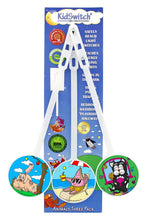 Load image into Gallery viewer, KidSwitch Light Switch Extender for Children - Land & Sea Animal Edition - 3 Count - Includes 12 Themed and 2 Blank Art Decals