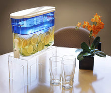 Load image into Gallery viewer, Countertop Water Filter Pitcher Stand - Clear Heavy Duty Acrylic Frame - 12" x 6" x 6" - Compatible with Brita UltraMax, PUR...