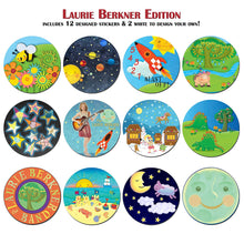Load image into Gallery viewer, display showing all 12 stickers in the Laurie Berkner edition kidswitch