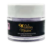 Load image into Gallery viewer, Glitter Meister Edible Glitter for Drinks - PURPLE PIZZAZZ - 4 Grams - 100% Edible Drink Glitter Dust for Cocktails, Champagne, Brew Glitter, Wine, Cakes, Desserts. Kosher Certified, Vegan.