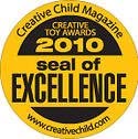 Load image into Gallery viewer, award icon for the creative child magazine 2010 seal of excellence
