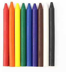 Unwrapped Crayons in Bulk - Premium Paperless Crayons with No Paper Wrapper  in 9 Colors | Safety Tested Compliant with ASTM D-4236!