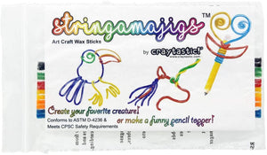 Image showing the outside of an individual pack of 12 stringamajigs in packaging