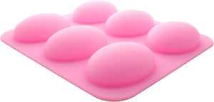 Traytastic! Silicone Oval Soap Mold (6 Cavity) for Pebble Shape Mold for DIY Crafts & Soap Bar Making