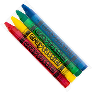 Image of a single wrapped pack of 4 crayons