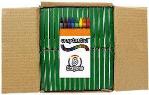 Image showing a case of 8  packs of crayons opened at the top