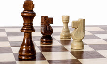 Load image into Gallery viewer, closeup of a chess board with 4 random chess pieces setup

