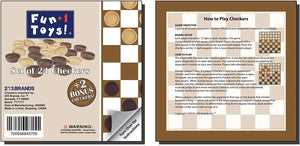 image of the instruction sheets that come with the checkers set