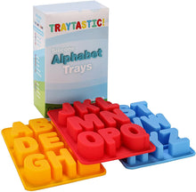 Load image into Gallery viewer, display of the traytastic alphabet tray box with 3 trays displayed outside

