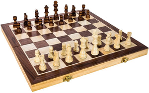 chess board setup with chess pieces at an angle
