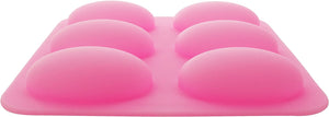 Traytastic! Silicone Oval Soap Mold (6 Cavity) for Pebble Shape Mold for DIY Crafts & Soap Bar Making
