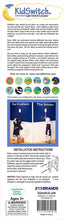 Load image into Gallery viewer, rear of retail package for laurie berkner edition kidswitch showing installation instructions
