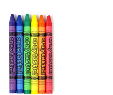 Load image into Gallery viewer, Image showing 6 crayons in a rainbow fashion

