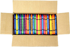 Image showing an open box of crayons