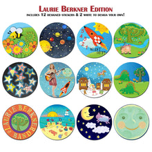 Load image into Gallery viewer, display showing all 12 stickers in the Laurie Berkner edition kidswitch
