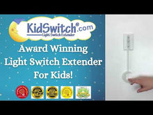 Load and play video in Gallery viewer, Kidswitch Light Switch Extender for Children &amp; Toddlers - Original Half-Moon Style - Award Winning!
