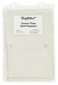 top view of the twigtonest canvas three shelf organize